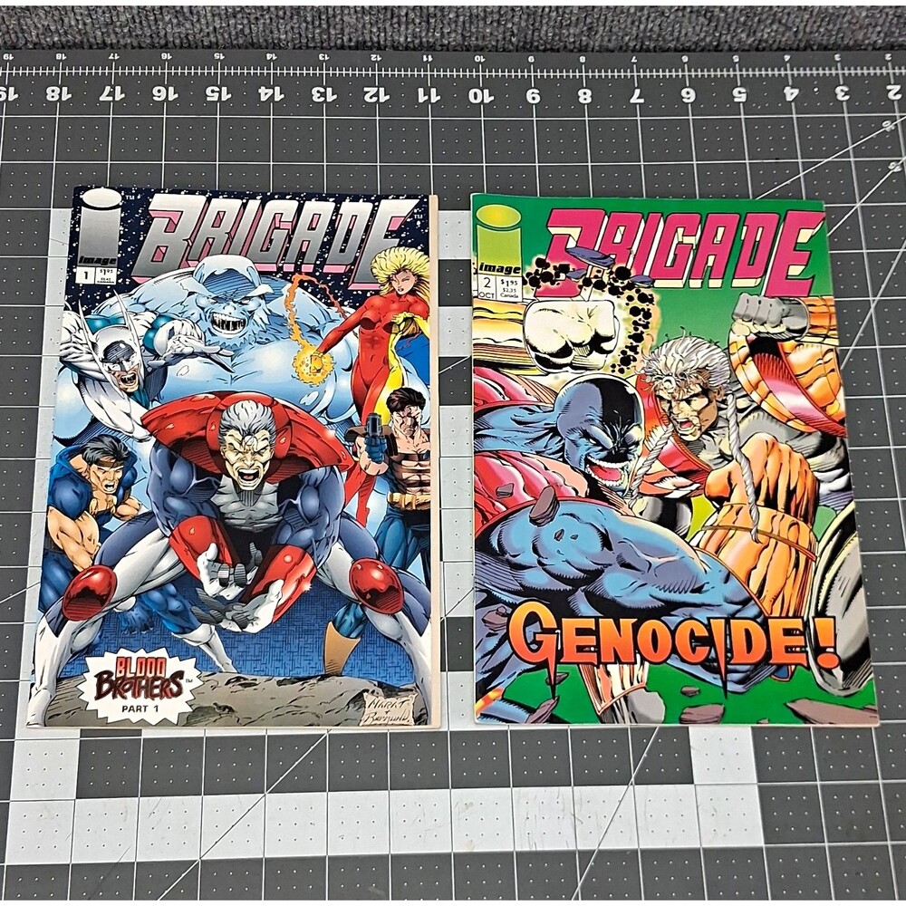 Brigade Lot of 2: #1 & #2 (1993) First Printing Image Comics Color